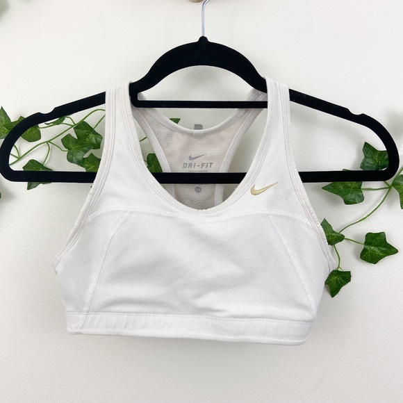 Nike Other - Nike Dri fit white Racerback shelf sports bra XS